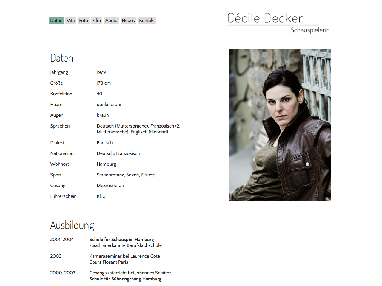 Website Cécile Gujer